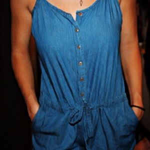 Angel + premium denim romper